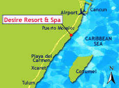 Desire Pearl Puerto Morelos map